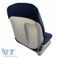 Semi Front Seat Covers PU Royal Gray 4 Pieces-image-6292499