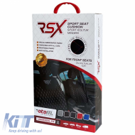 Semi Front Seat Covers suitable for Otom RSX Sport Fabric Embroidered Grey With Black Stitch RSXL-103 2 Pieces