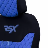 Semi Front Seat Covers suitable for Otom RSX Sport Fabric Embroidered Blue / Black RSXL-105 2 Pieces-image-6307605