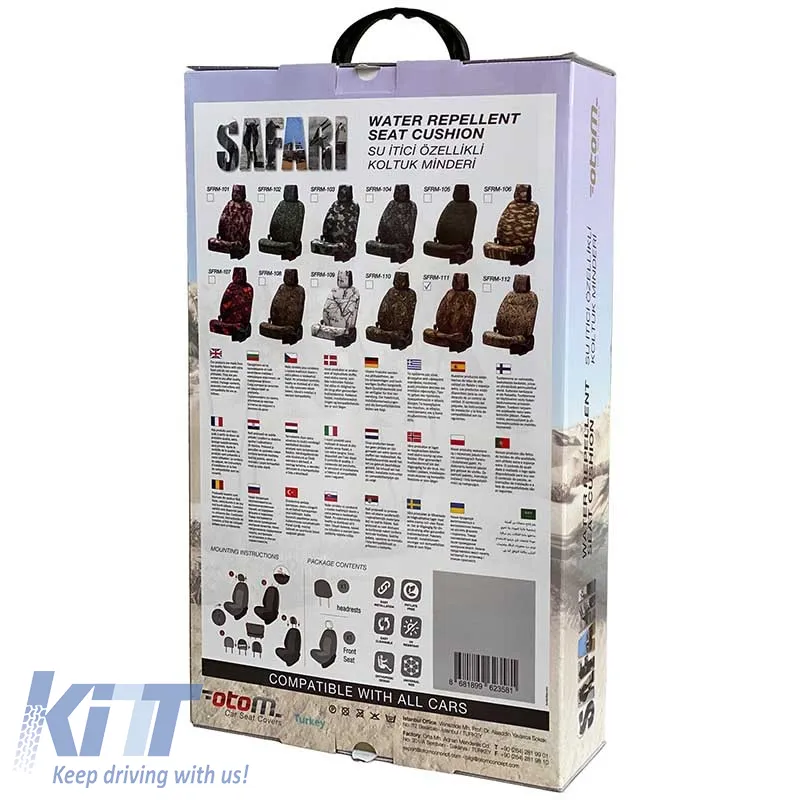 Semi Seat Cover suitable for Otom Safari Concept Fabric "Camouflage" Waterproof SFRM-106 1 Piece