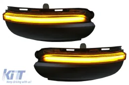 image-46-Señal giro LED dinámica espejo Para VW Golf 6 Hatchback 08-13 Touran 10-15 Humo
