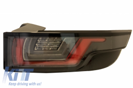 Динамичен Sequential Turning Light Full LED Задни светлини , подходящи за Range ROVER Evoque L538 (2011-2014) Light Bar Хром Черен-image-6045780