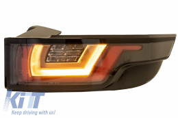 Динамичен Sequential Turning Light Full LED Задни светлини , подходящи за Range ROVER Evoque L538 (2011-2014) Light Bar Хром Черен-image-6045781