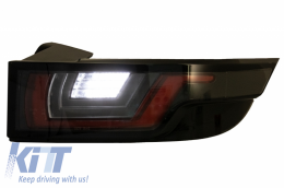 Динамичен Sequential Turning Light Full LED Задни светлини , подходящи за Range ROVER Evoque L538 (2011-2014) Light Bar Хром Черен-image-6045784