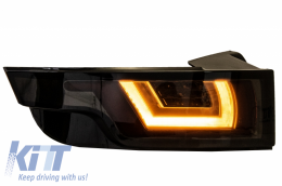 Динамичен Sequential Turning Light Full LED Задни светлини , подходящи за Range ROVER Evoque L538 (2011-2014) Light Bar дим Черен-image-6045798