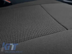 Serie de tapicería Kegel Tailor Made adecuada para los asientos delanteros y traseros de Peugeot Rifter, Partner, Citroen Berlingo, Opel Combo E, Toyota Proace City después de 2019, negra-image-6212303