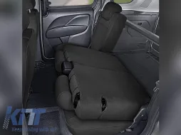 Serie de tapicería Kegel Tailor Made set adecuada para los asientos delanteros y traseros del Fiat Doblo 2015-2019, negra-image-6130268