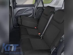 Serie de tapicería Kegel Tailor Made set adecuada para los asientos delanteros y traseros del Fiat Doblo 2015-2019, negra-image-6130269