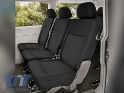 image-47-Serie di rivestimenti Kegel Ares Tailor Made 1+1+1 posti adatta per il secondo row del Volkswagen T6 dopo il 2015, nera