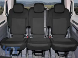 image-61-Serie di rivestimenti Kegel Tailor Made adatta per i sedili della terza fila 1+1+1 su Volkswagen T7 Multivan dopo il 2021, nera