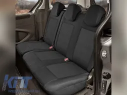 Serie di rivestimenti Kegel Tailor Made set adatta per i sedili anteriori e posteriori di Citroen Berlingo Multispace, Peugeot Partner 2008-2018, nero-image-6130230