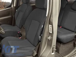 Serie di rivestimenti Kegel Tailor Made set adatta per i sedili anteriori e posteriori di Citroen Berlingo Multispace, Peugeot Partner 2008-2018, nero-image-6130231