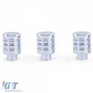 Set aus 3 verchromten Drehknöpfen zur Heizungs- und Belüftungsregelung, geeignet für Mazda MX5 NA 89-98-image-6195551