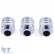 Set aus 3 verchromten Drehknöpfen zur Heizungs- und Belüftungsregelung, geeignet für Mazda MX5 NA 89-98-image-6195553