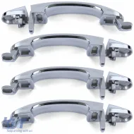 Set aus 4 verchromten Außentürgriffen zum Austausch, geeignet für VW Bus T5 03-09 Multivan-image-6193334