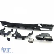 Set di diffusori posteriori sportivi con terminali neri adatti per Mercedes GLS X166 15-19-image-6192715