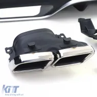 Set di diffusori posteriori sportivi con terminali di scarico cromati adatto per Mercedes GLS X166 15-19-image-6209800