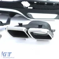 Set di diffusori posteriori sportivi con terminali di scarico cromati adatto per Mercedes GLS X166 15-19-image-6209801