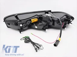 Set di fanali posteriori LED tuning adatto per Chevrolet Camaro 2016-2018 con base fumé, dotato di indicatori di direzione dinamici, sinistro e destro-image-6151959