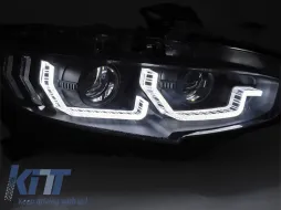 Set di fari a LED adatto per Honda Civic X 2016-2021 hatchback, berlina, coupé con base nera, dotato di indicatori di direzione dinamici, per il modello con luci DRL di fabbrica, sinistro e destro-image-6152951