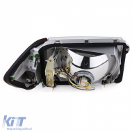 Set di fari senza LWR 6 pin destro + sinistro adatto per Mercedes SL R107 SLC C107-image-6202132