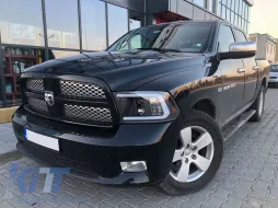 Set di fari tuning adatto per Dodge Ram 2009-2018 con base nera, sinistra e destra-image-6152843