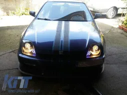 Set di fari tuning adatto per Honda Prelude 02.1997-2001 con base nera, sinistro e destro-image-6238458