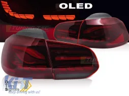 Set di luci posteriori a LED adatto per Volkswagen Golf VI 2008-2013, con base rossa, sinistra e destra-image-6238236