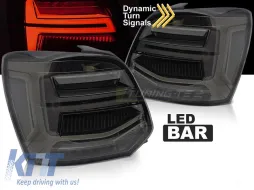 image-45-Set di luci posteriori a LED adatto per Volkswagen Polo 2009-2017 hatchback, con base fumé, sinistra e destra