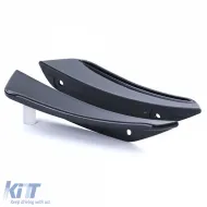 Set di spoiler anteriore paraurti sportivo nero lucido adatto per Mercedes Classe A W176-image-6192282