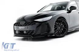 Set di spoiler tipo S-Line versione 1 Maxton Design adatto per minigonne, paraurti anteriore, paraurti posteriore e tetto dell'Audi A6 S-Line C9 Avant dopo il 2025, nero lucido-image-6235671