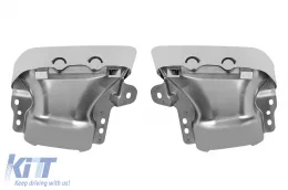 Set di terminali di scarico cromati adatto per Mercedes CLA W117 2013-2018, sinistro e destro-image-6131386