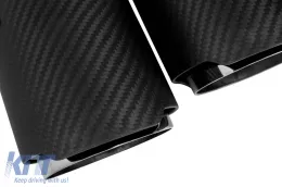 Set di terminali di scarico tipo Akrapovic con copertura in carbonio, sinistro e destro-image-6131376