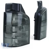 Set klare Glühbirnen Rücklichter mit schwarzem Rauch, geeignet für VW Bus T5 2003-2009 mit Heckklappe-image-6190616