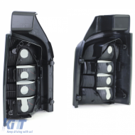 Set klare Glühbirnen Rücklichter mit schwarzem Rauch, geeignet für VW Bus T5 2003-2009 mit Heckklappe-image-6190619