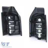 Set klare Glühbirnen Rücklichter mit schwarzem Rauch, geeignet für VW Bus T5 2003-2009 mit Heckklappe-image-6190620