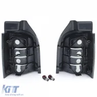 Set klare Glühbirnen Rücklichter mit schwarzem Rauch, geeignet für VW Bus T5 2003-2009 mit Heckklappe-image-6190621