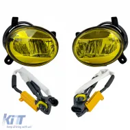 Set mit klarem Glas-LED-Nebelscheinwerfer in Gelb, geeignet für Audi A4 8K, A6 4F, Q5, Seat Exeo-image-6210871