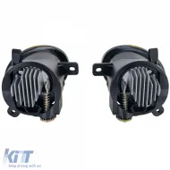 Set mit klarem Glas-LED-Nebelscheinwerfer in Gelb, geeignet für Audi A4 8K, A6 4F, Q5, Seat Exeo-image-6210876