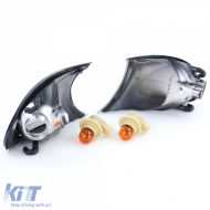 Set mit klaren Glasblinkern in schwarzem Rauch, geeignet für BMW 3er E46 Coupe Cabriolet 2001-2003-image-6206262