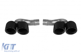Set of black Cayenne S type tips suitable for Porsche Cayenne after 2018