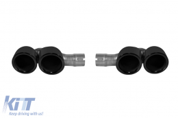 Set of black Cayenne S type tips suitable for Porsche Cayenne after 2018-image-6212551