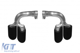 Set of black Cayenne S type tips suitable for Porsche Cayenne after 2018-image-6212552