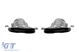 Set of black M Performance Design Design tips suitable for BMW 3 Series G20, G21 340i after 2019, 4 Series G22 coupe, G23 convertible, G26 Gran Coupe after 2020 - ABBMEA6011404