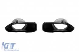 Set of black M Performance Design Design tips suitable for BMW 3 Series G20, G21 340i after 2019, 4 Series G22 coupe, G23 convertible, G26 Gran Coupe after 2020-image-6155897