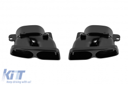 Set of black tips suitable for models with Brabus diffusers for Mercedes C-Class W205 2013-2020, E-Class W213 after 2016.