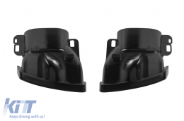 Set of black tips suitable for models with Brabus diffusers for Mercedes C-Class W205 2013-2020, E-Class W213 after 2016.-image-6156299