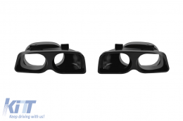 Set of black tips suitable for models with Brabus diffusers for Mercedes C-Class W205 2013-2020, E-Class W213 after 2016.-image-6156300