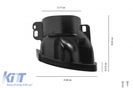 Set of black tips suitable for models with Brabus diffusers for Mercedes C-Class W205 2013-2020, E-Class W213 after 2016.-image-6156301