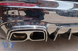 Set of black tips suitable for models with Brabus diffusers for Mercedes C-Class W205 2013-2020, E-Class W213 after 2016.-image-6156303